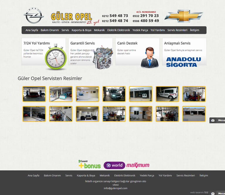 Güler Opel detay sayfası