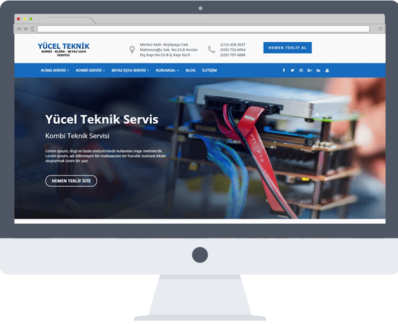 Yücel Teknik Servis Web Tasarımı